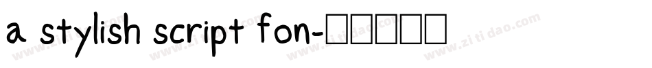a stylish script fon字体转换